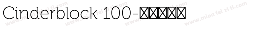Cinderblock 100字体转换